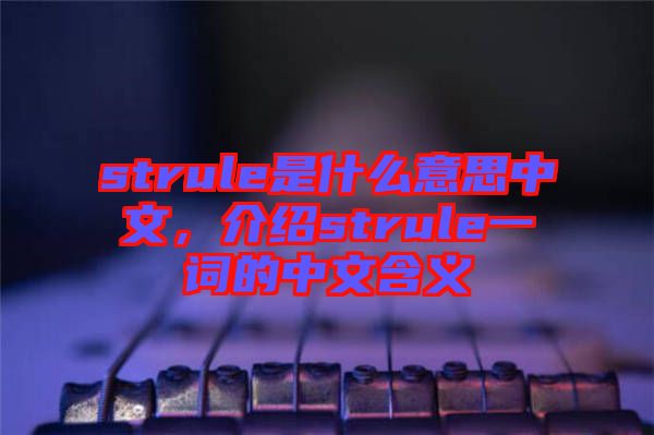 strule是什么意思中文，介紹strule一詞的中文含義