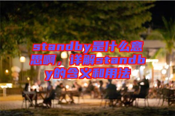 standby是什么意思啊，詳解standby的含義和用法