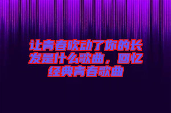 讓青春吹動了你的長發是什么歌曲，回憶經典青春歌曲