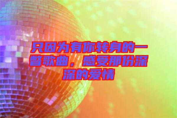 只因為有你轉身的一瞥歌曲，感受那份深深的愛情