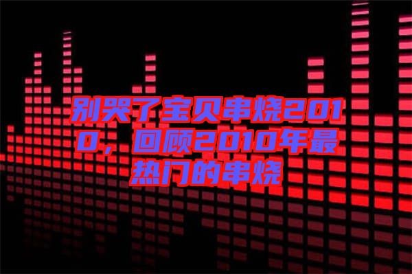 別哭了寶貝串燒2010，回顧2010年最熱門的串燒