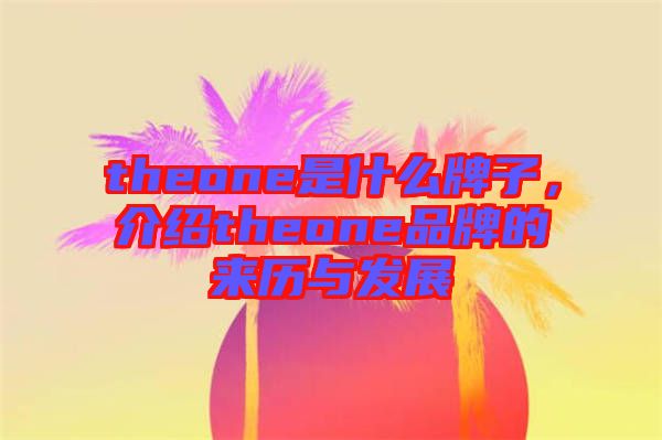 theone是什么牌子，介紹theone品牌的來(lái)歷與發(fā)展