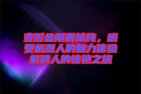 變形金剛震撼純，感受機(jī)器人的魅力體驗(yàn)機(jī)器人的驚艷之旅