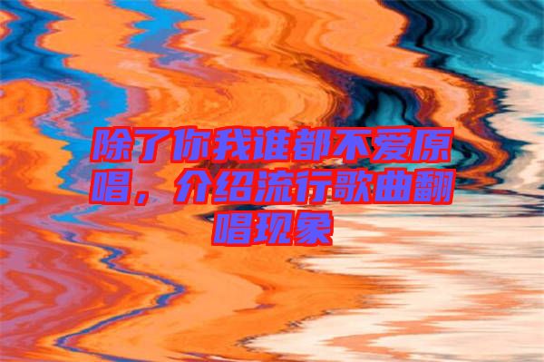 除了你我誰都不愛原唱，介紹流行歌曲翻唱現象