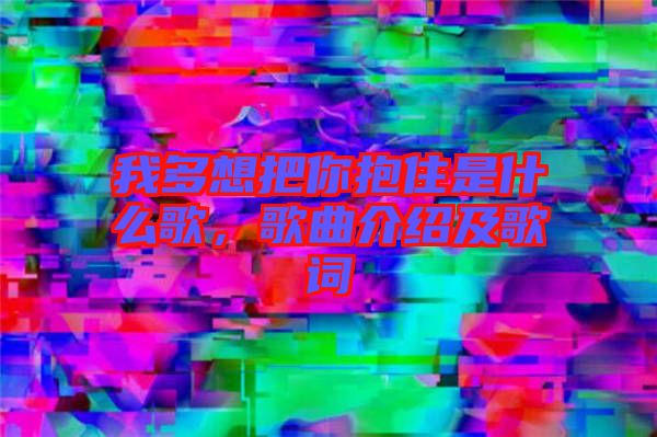 我多想把你抱住是什么歌，歌曲介紹及歌詞