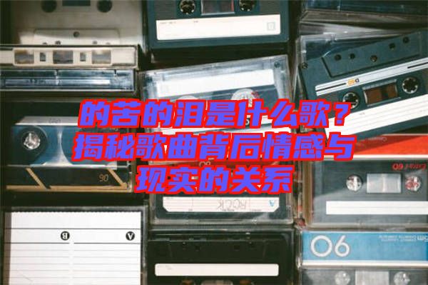 的苦的淚是什么歌？揭秘歌曲背后情感與現實的關系